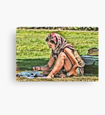 Scarf Makes the Artist Canvas Print