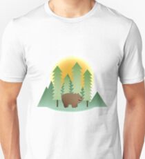 Grizz & Pine Trees - We Bare Bears Unisex T-Shirt