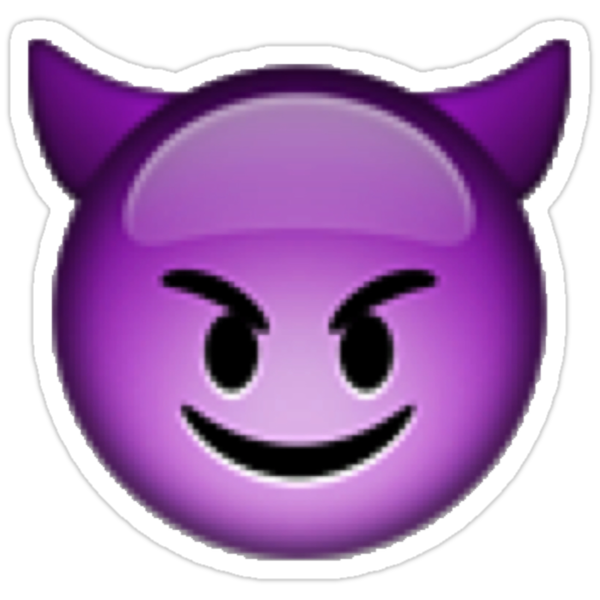 Smiling Purple Devil Emoji Stickers By Victoriab Redbubble