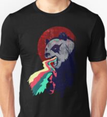 Angry Rainbow Panda Slim Fit T-Shirt