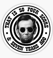 Hipster Abe Sticker
