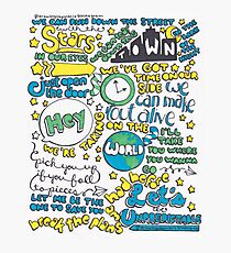 "Unpredictable" Lyric Drawing Fotodruck