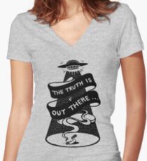 The Truth Is Out There Women's Fitted V-Neck T-Shirt