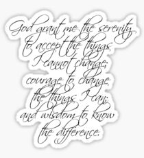 Serenity Prayer Sticker