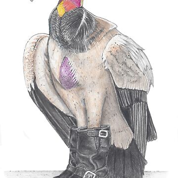 Artwork thumbnail, King vulture in biker boots by JimsBirds