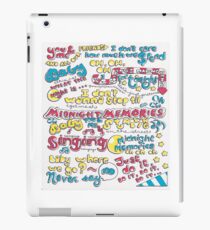 "Midnight Memories" Lyric Drawing iPad Case/Skin