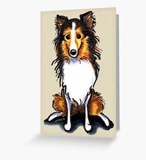Sable Sheltie Sit Pretty Greeting Card