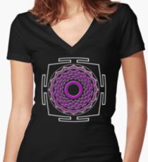 CHAKRA_8th_MANTRA_2014 Women's Fitted V-Neck T-Shirt