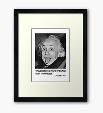 Imagination is more important than knowledge. Framed Print