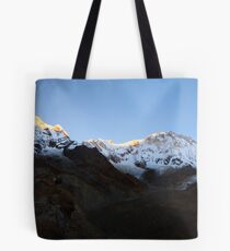 Pre dawn glow on Annapurna South. Tote Bag