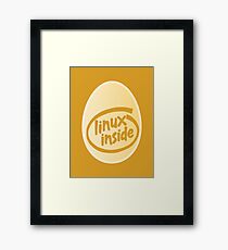 LINUX INSIDE Framed Print
