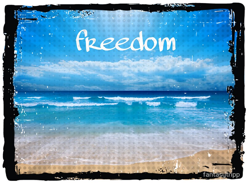 "Freedom Beach Photo" by fantasytripp Redbubble