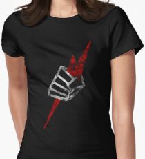 Pride "Fist" Distressed Women's Fitted T-Shirt
