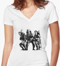 Ghostbusters Film Poster Silhouette Women's Fitted V-Neck T-Shirt