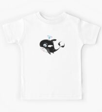 Cute Killer Whale Pattern Kids Tee