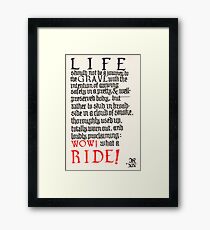 What a ride Framed Print