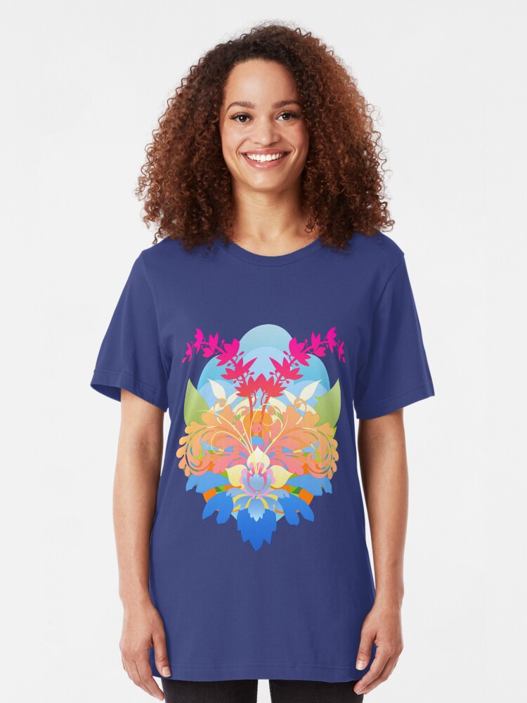 Alternate view of Tropical Vectors Slim Fit T-Shirt