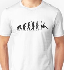 Evolution soccer bicycle kick Slim Fit T-Shirt