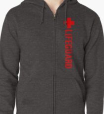 Lifeguard (Red Vertical Variant) Hoodie Zipped Hoodie