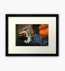 Sung Sot (Surprise) Cave in Ha Long Bay, Vietnam Framed Print