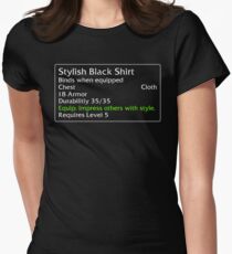 Stylish Black Shirt Women's Fitted T-Shirt