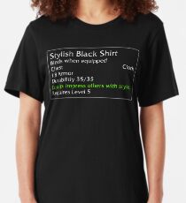 Stylish Black Shirt Slim Fit T-Shirt