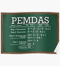 Póster PEMDAS: Order of Operations