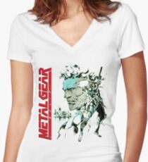 Metal Gear Solid Women's Fitted V-Neck T-Shirt