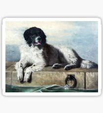 Newfoundland Dog Painting Sticker