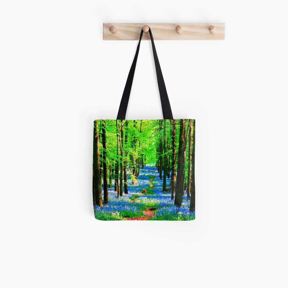 Blue Bell Wood Tote Bag