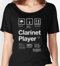 Camiseta ancha para mujer Etiqueta "Clarinet Player"