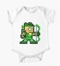8-bit Green Arrow Short Sleeve Baby One-Piece