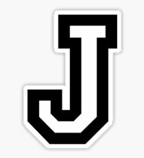 Letter J two-color Sticker