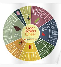 Cigar Flavors Wheel poster Poster