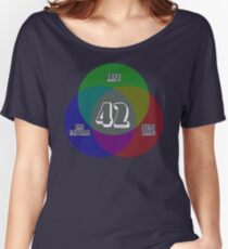 NEW Venn Diagram: Life, the Universe & Everything (for dark shirts) Women's Relaxed Fit T-Shirt