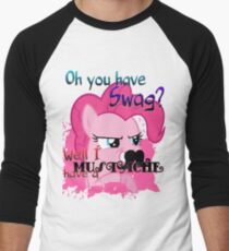 Swag? I have a mustache >:3 Men's Baseball ¾ T-Shirt