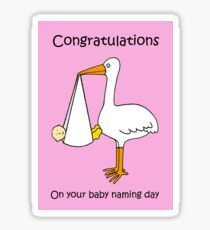 Congratulations on Baby Naming Day (for a Girl). Sticker