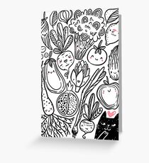 Funny vegetables Greeting Card