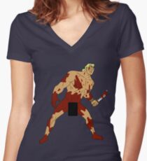 Move Like an Animal to Feel the Kill Women's Fitted V-Neck T-Shirt