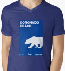 Coronado - Kalifornien. T-Shirt mit V-Ausschnitt