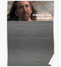 One True God, Nic Cage Poster
