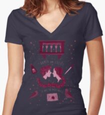 Shakespeare-Muster - Romeo und Julia Shirt mit V-Ausschnitt