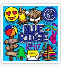Blauer Rücken Sticker
