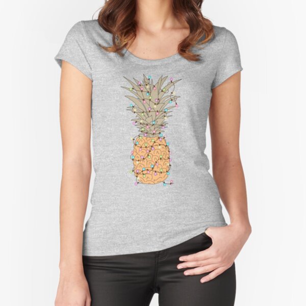 Tropical Lights Fitted Scoop T-Shirt
