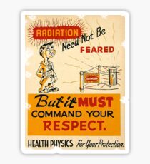 Radiation 1950 poster vintage Sticker