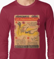 Radiation Warning poster 1950's Long Sleeve T-Shirt