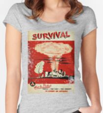 Survival nuclear 1950's Vintage T-shirt Women's Fitted Scoop T-Shirt