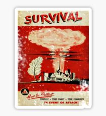 Survival nuclear 1950's Vintage T-shirt Sticker