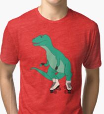 Tyrollersaurus Rex Tri-blend T-Shirt