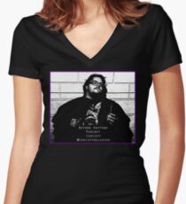 Chrispy Mugshot - Beyond Kayfabe Podcast Women's Fitted V-Neck T-Shirt